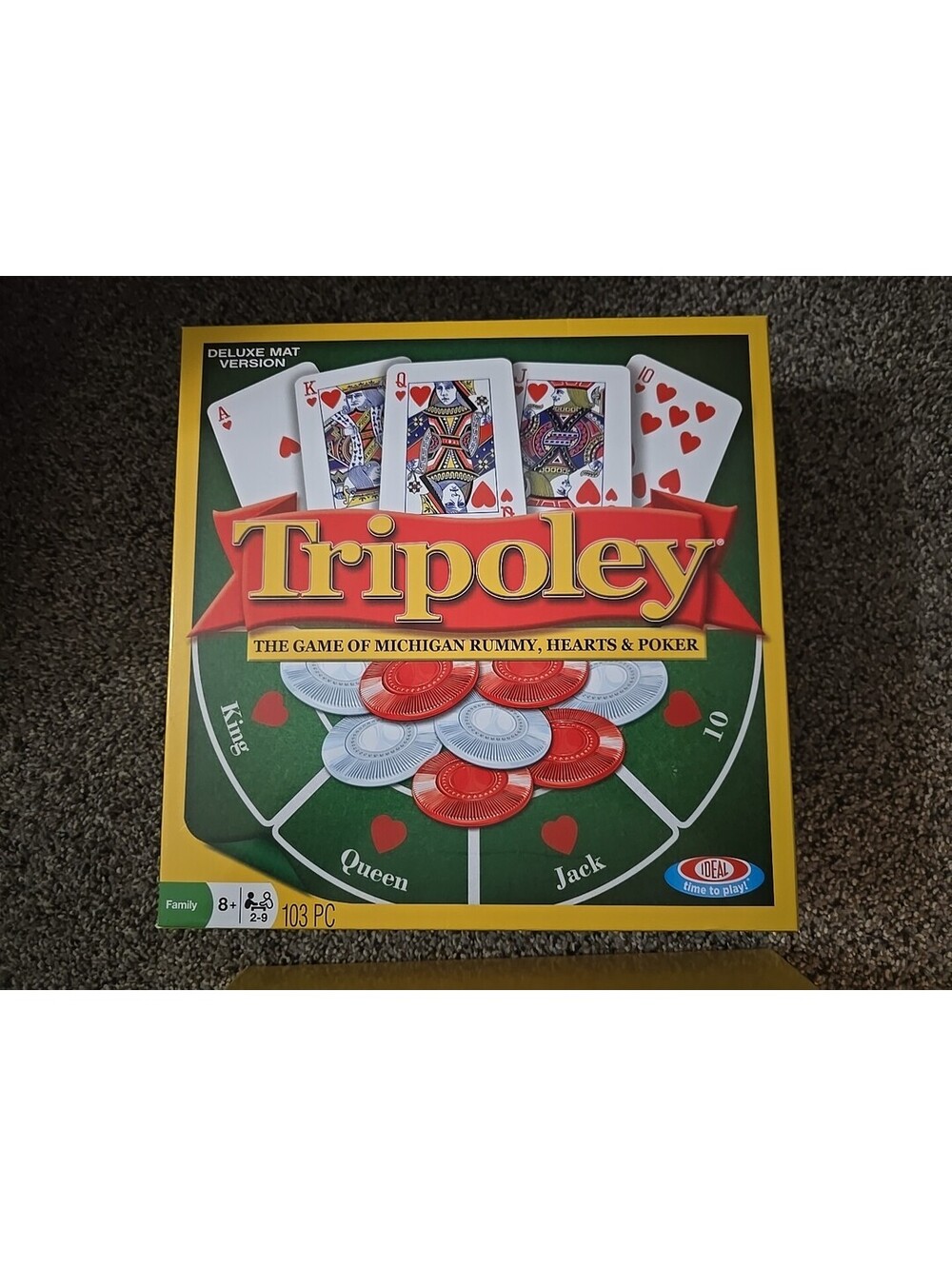 Tripoley Deluxe Mat Version Board Game Ideal 0C1241 Complete